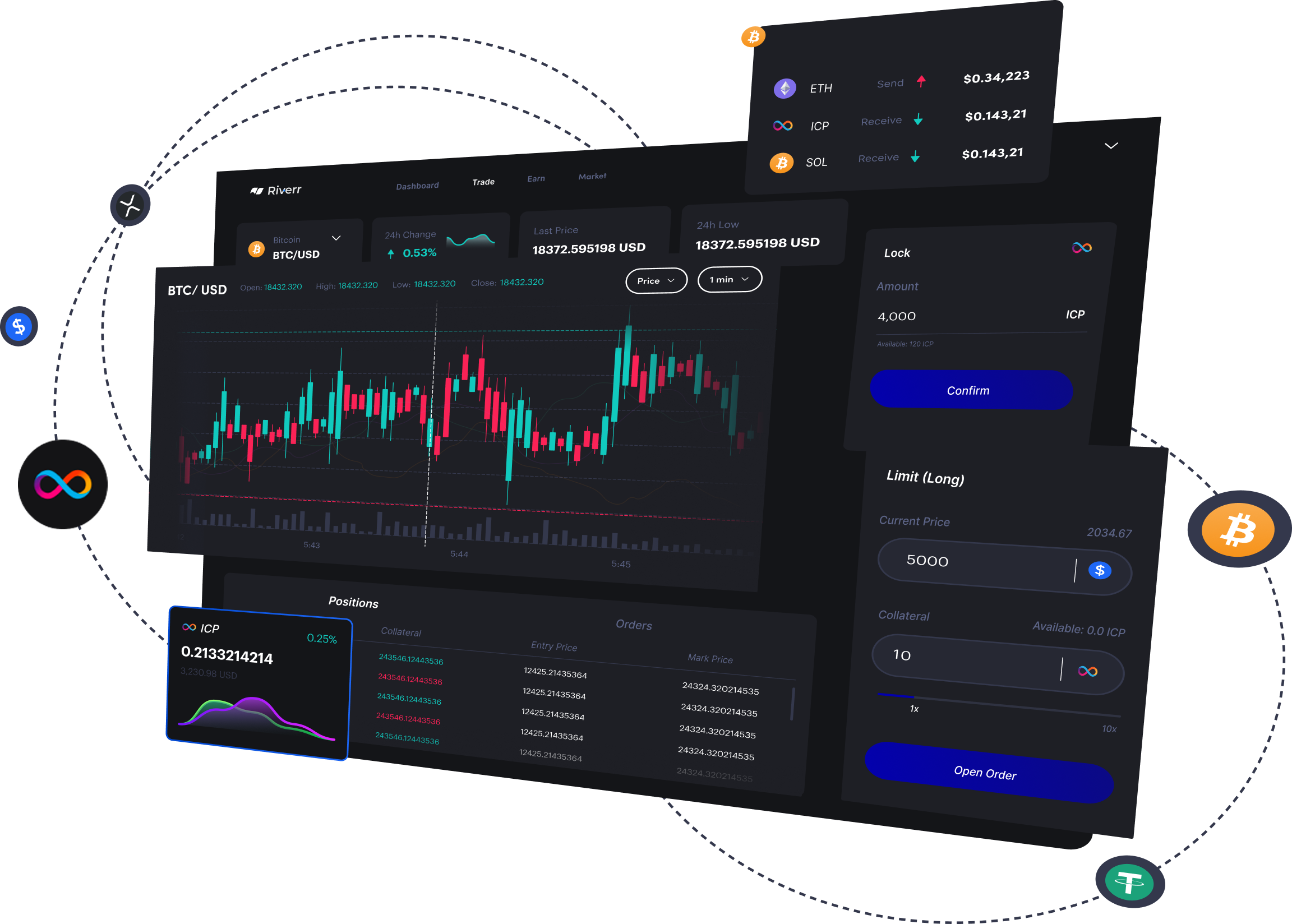 trading interface mockup picture